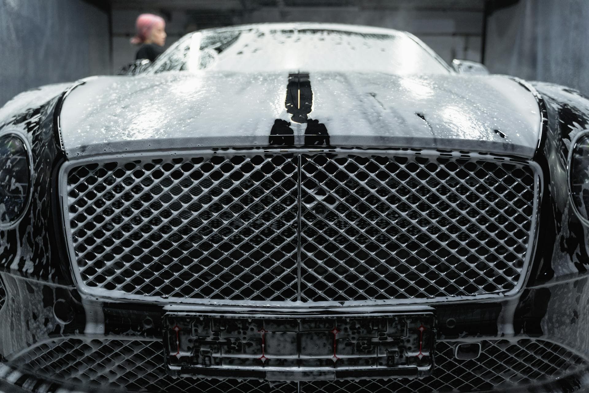 Bentley Continental, snow foam